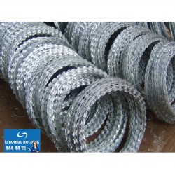 45 Cm Çapında Helezon Jiletli Tel Galvanizli