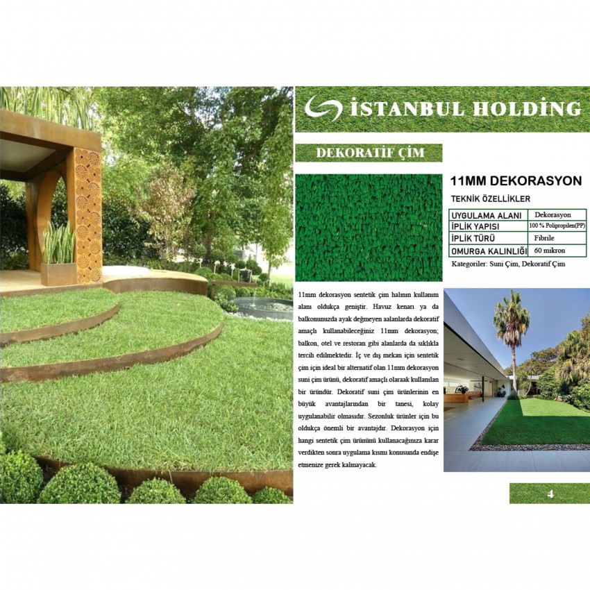 Suni Çim Halılar / 011mm Dekorasyon